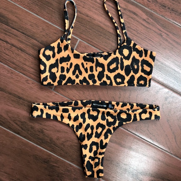 pretty little thing leopard print bikini